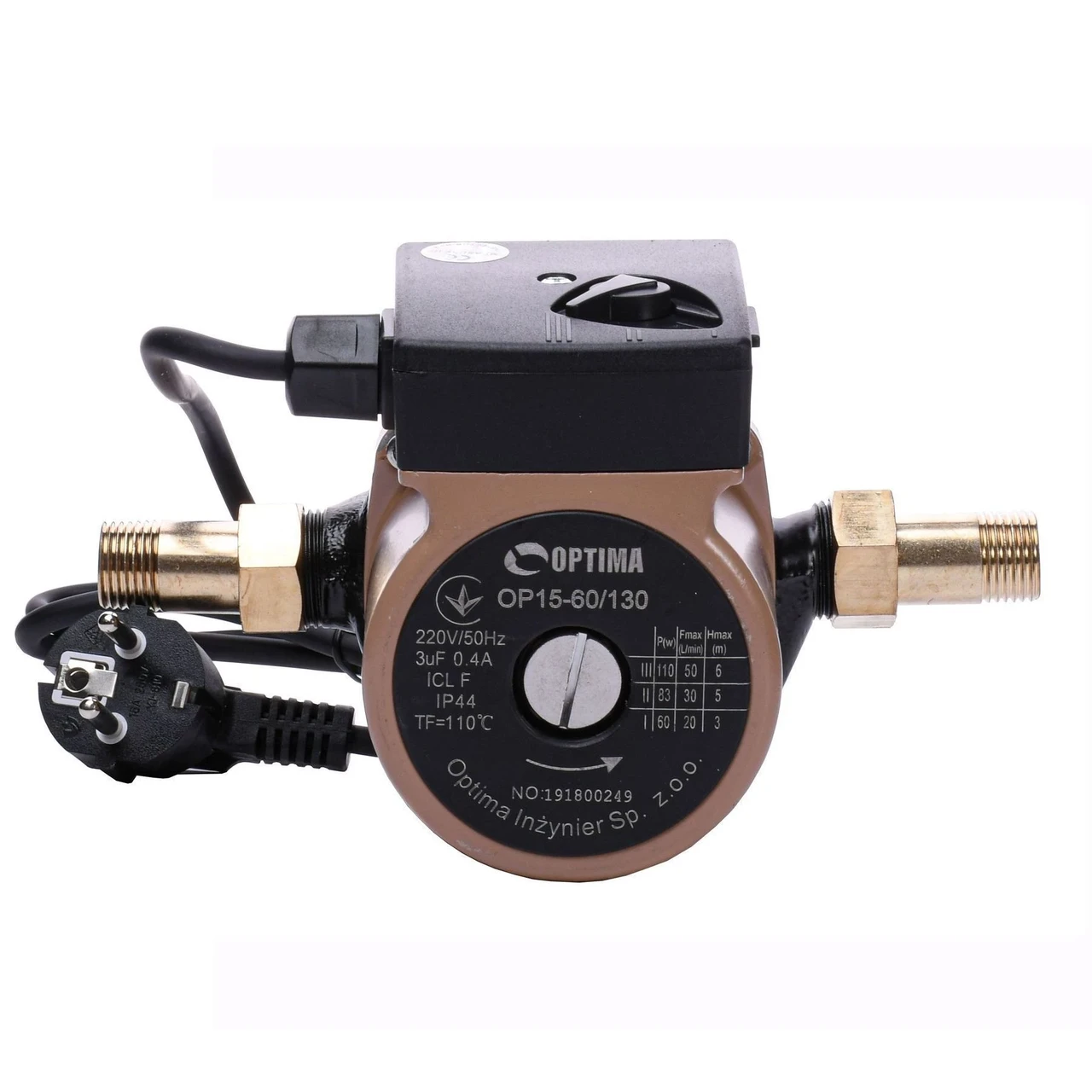 Насос циркуляционный Optima OP15-60 гайки/кабель с вилкой 130 мм (00001110) Насос циркуляционный Optima OP15-60 гайки/кабель с вилкой 130 мм (00001110)