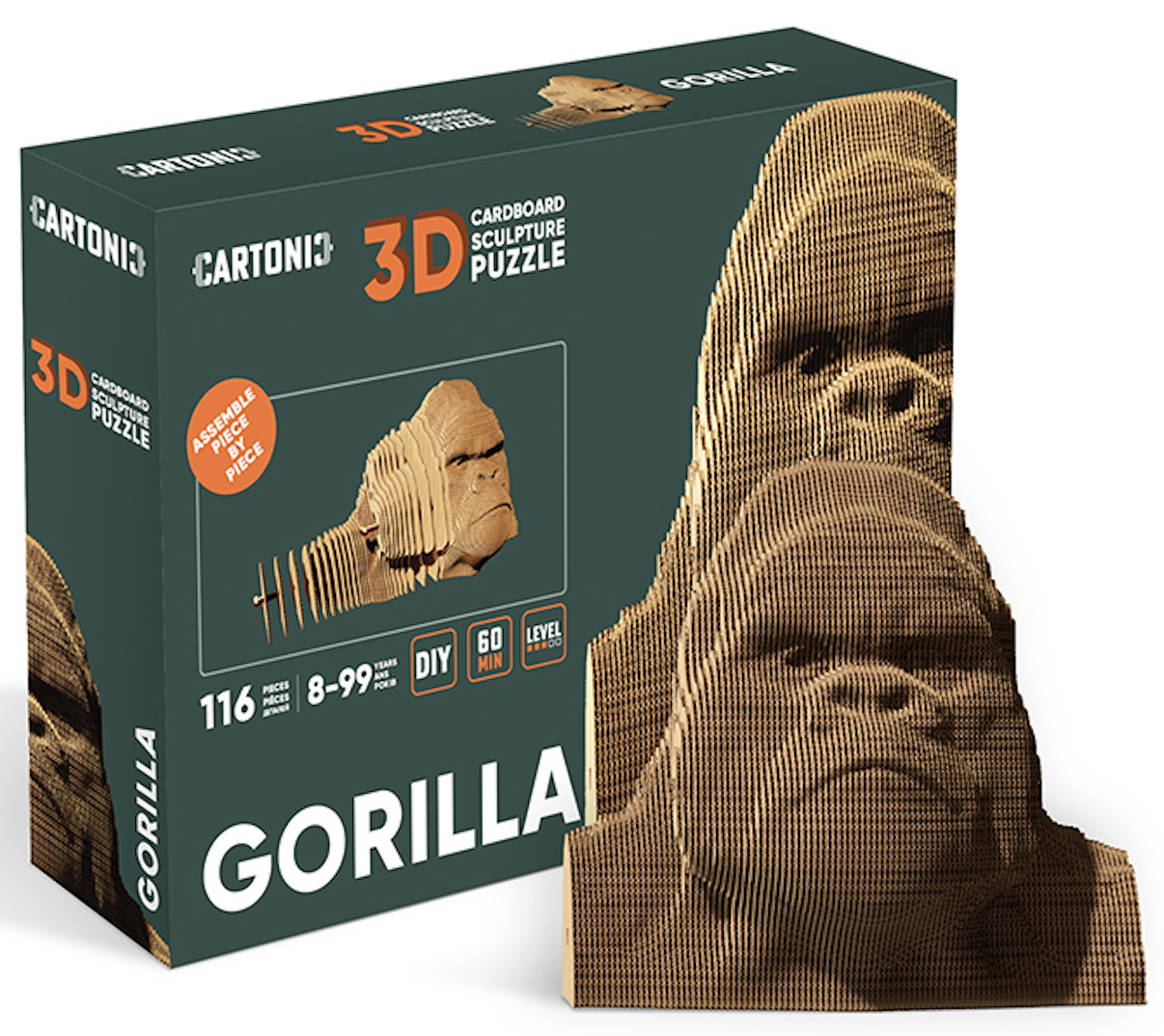 Картонный конструктор Cartonic 3D Puzzle GORILLA (8987158)