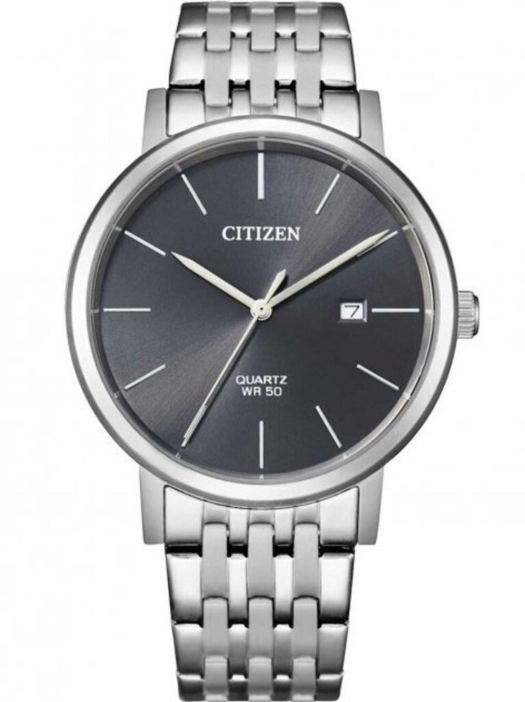 Наручные часы мужские Citizen BI5070-57H со стальным корпусом и черным циферблатом