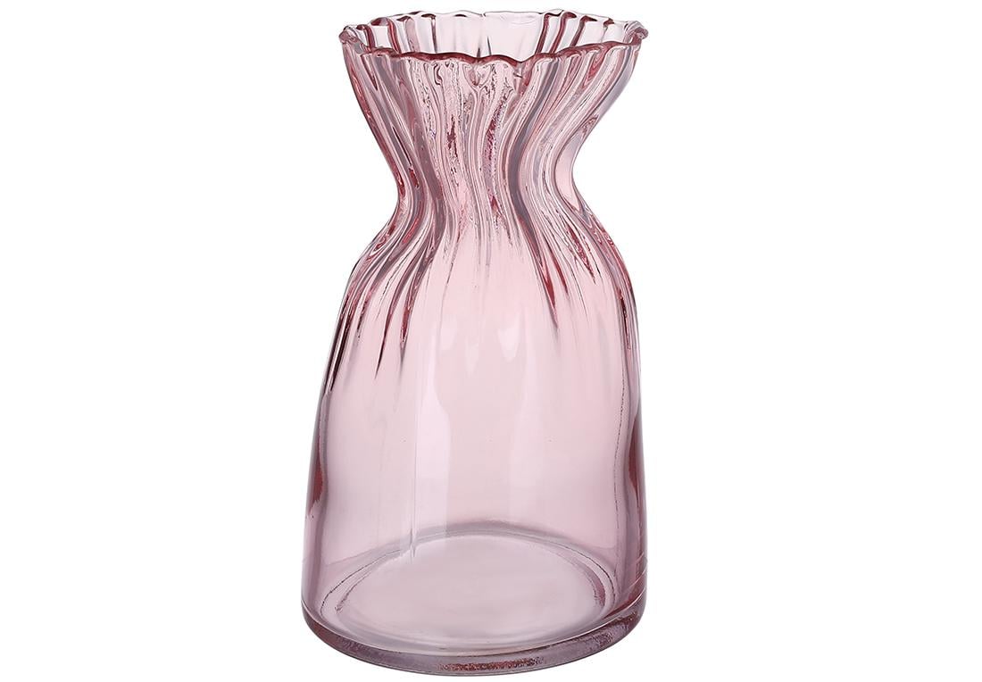 Ваза стеклянная BonaDi Грейс 20,5 см Розовый (591-394) Ваза стеклянная BonaDi Грейс 20,5 см Розовый (591-394)