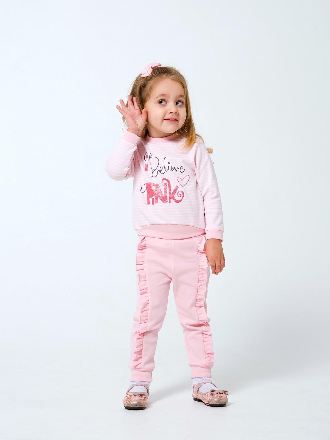 Свитшот Smil 74 см Розовый-полоска (116431)