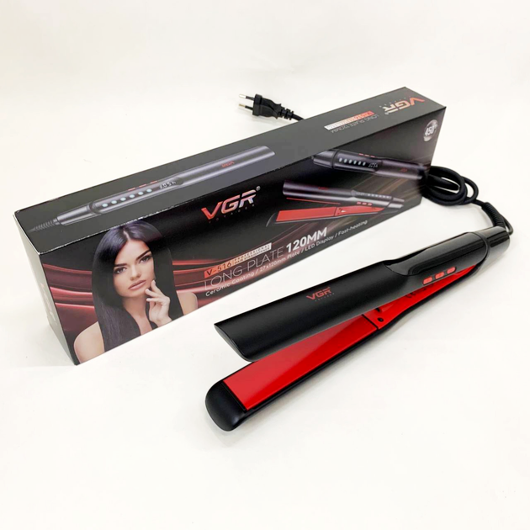Плойка для выпрямления волос VGR с температурным контролем 100-230°C 50 Вт Красный