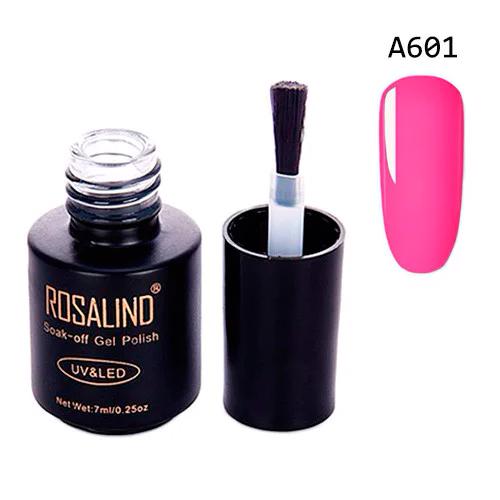 Гель-лак для ногтей маникюра Rosalind 7 мл шеллак для UV LED А601 Pink (357975)
