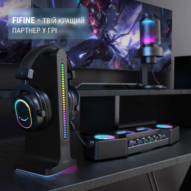 Навушники геймерські Fifine H6 RGB Black (10956357) - фото 2