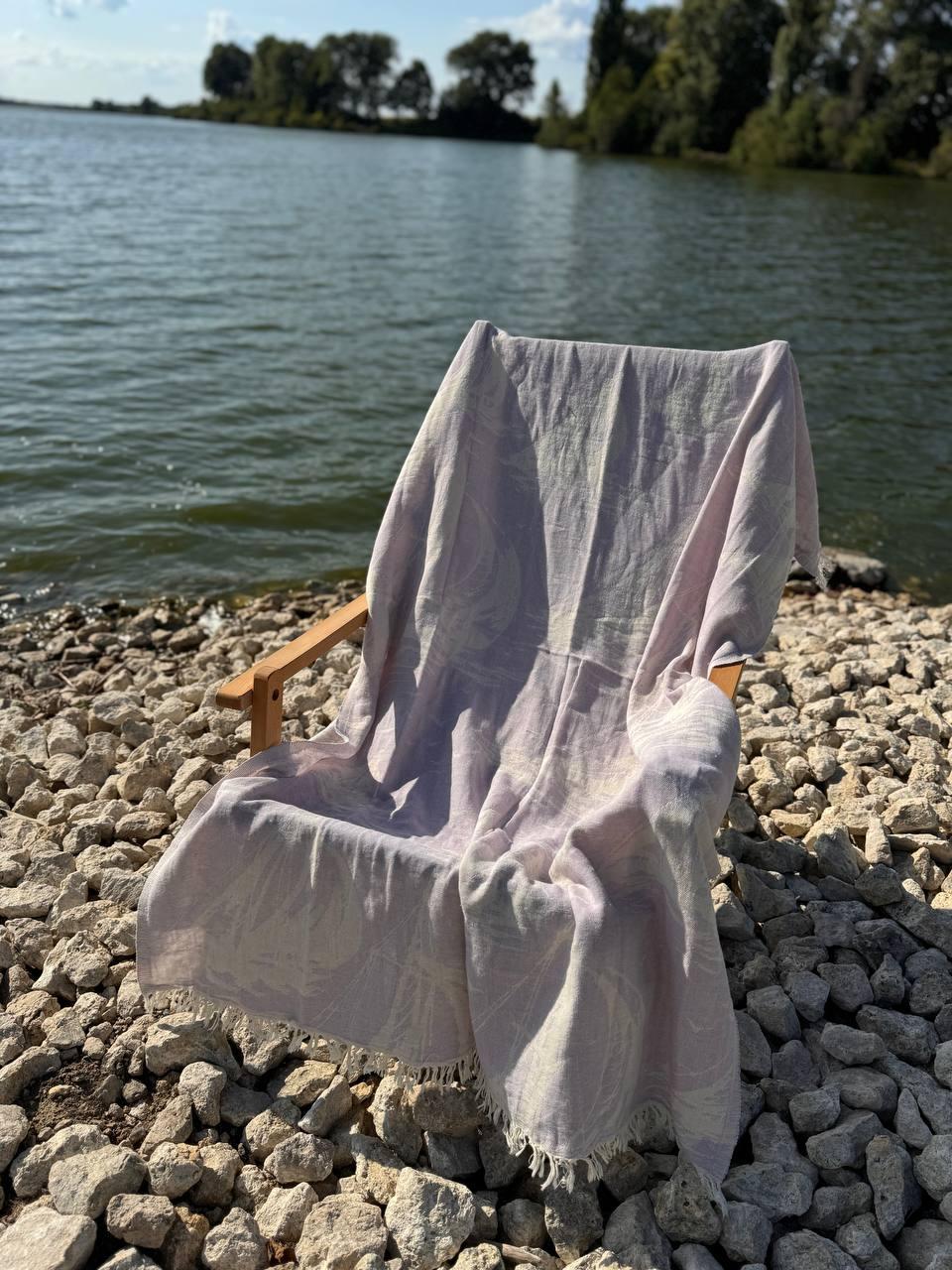 Покрывало гипоаллергенное хлопковое 100х180 см Сиреневый (П4К-AL-peshtamel-002-04) - фото 3 Покрывало гипоаллергенное хлопковое 100х180 см Сиреневый (П4К-AL-peshtamel-002-04) - фото 3