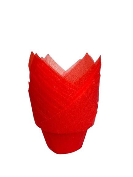 Форма для выпечки кексов/капкейков Тюльпан бумажные с усилителем Красный (19573230) - фото 2 Форма для выпечки кексов/капкейков Тюльпан бумажные с усилителем Красный (19573230) - фото 2