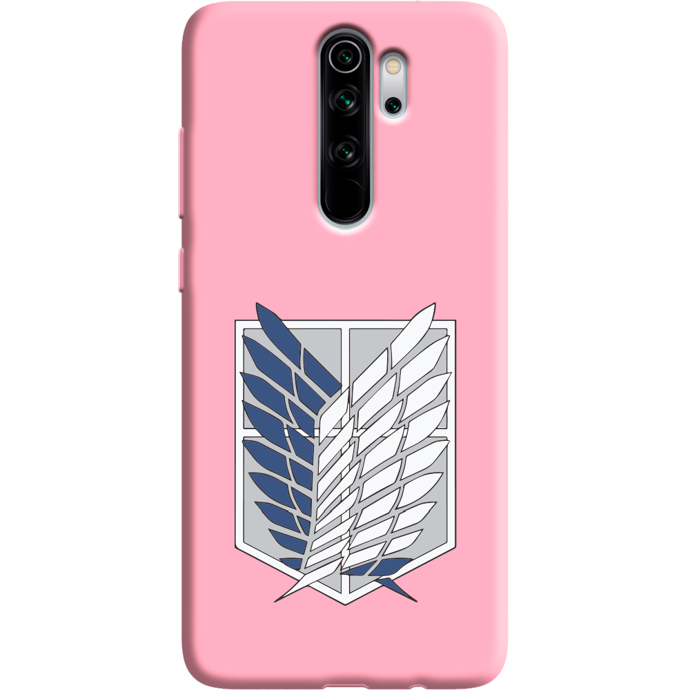 Чехол Boxface Xiaomi Redmi Note 8 Pro Атака Титанов Крылья Свободы Розовый силикон (38222-bk88-38668)