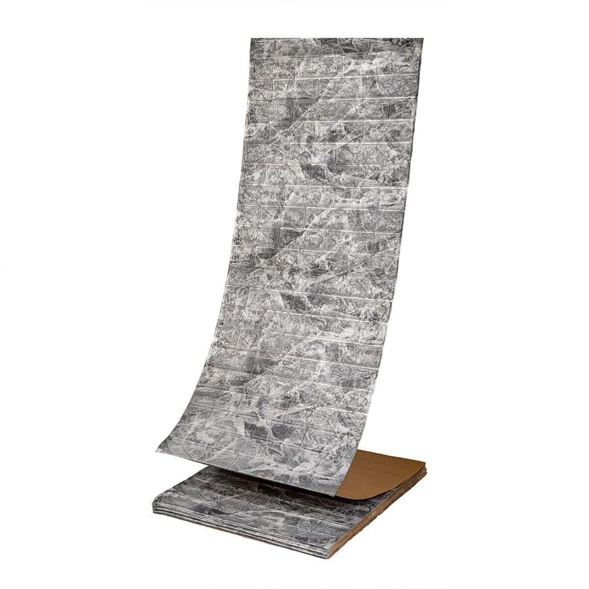 Панель стеновая в виде кирпича в рулоне 3D 700х19600х2 мм Черный SW-00002279