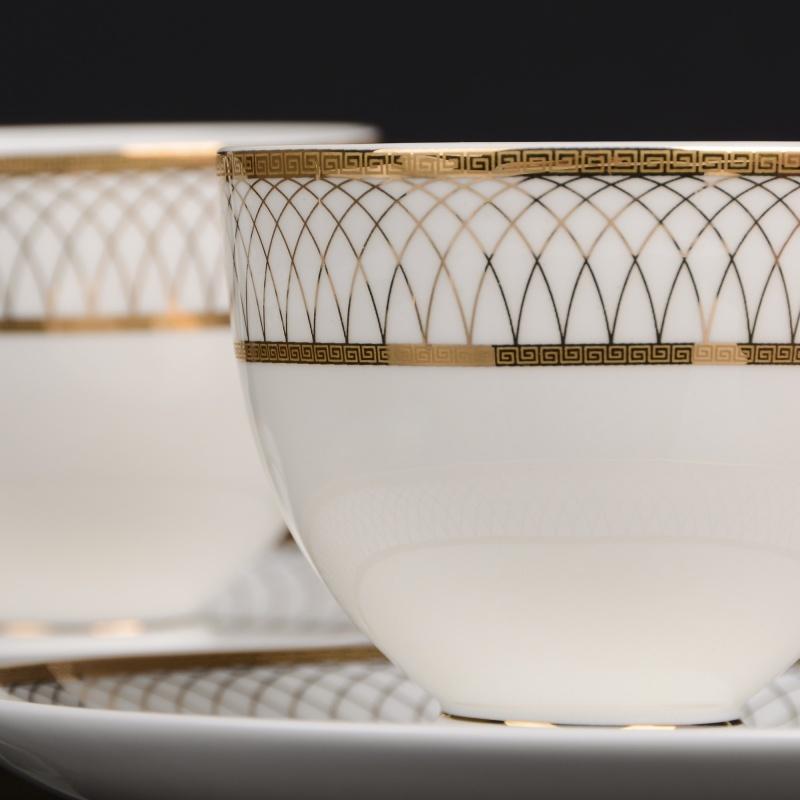 Набір чайних чашок з блюдцями Lora NP83 2х2 220 мл - фото 2 Набір чайних чашок з блюдцями Lora NP83 2х2 220 мл - фото 2