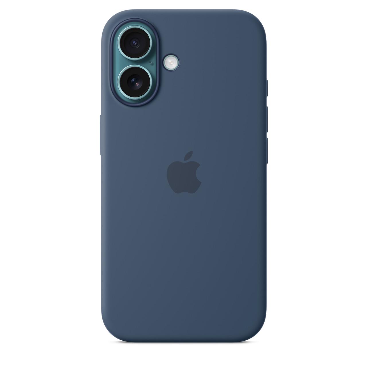 Чехол-накладка Apple Silicone Case with MagSafe for iPhone 16, Denim (HC)