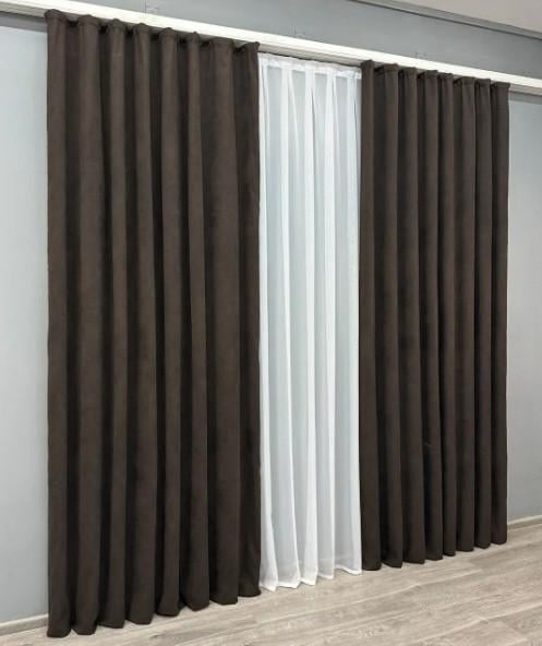 Комплект штор микровелюр Petek 1,5х2,9 м 2 шт,. Венге (1829ш 33-0815) - фото 3