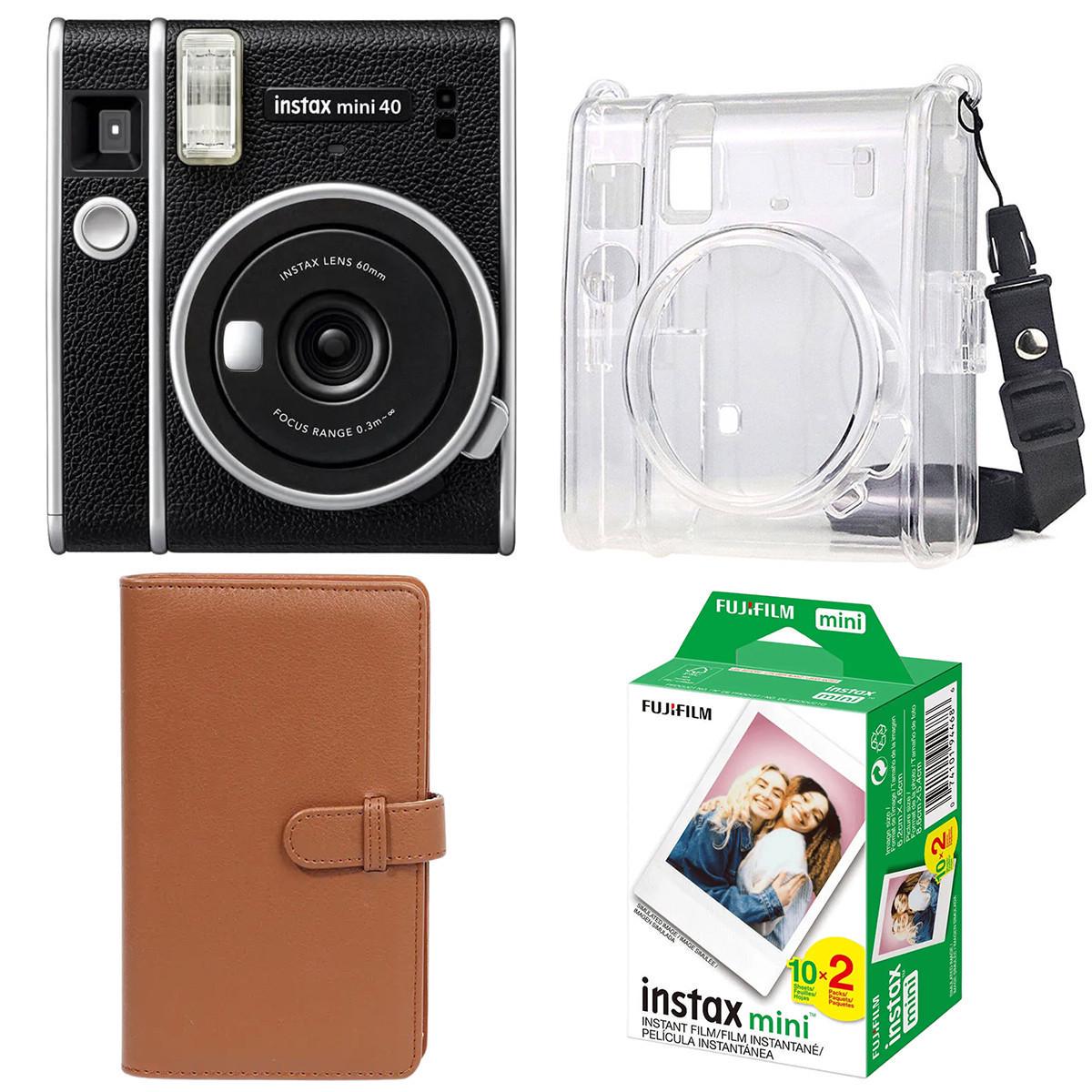 Подарунковий набір фотоапарат Fujifilm Instax Mini 40 фотопапір 20 шт./чохол/фотоальбом на 108 фото Коричневий (2516978280)