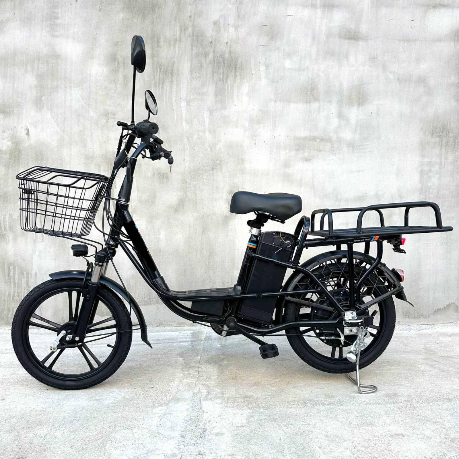 Электровелосипед Minako U18 двухместный 18" 600 W/48 V/18 Ah с грузовым усиленным багажником Черный - фото 3 Электровелосипед Minako U18 двухместный 18" 600 W/48 V/18 Ah с грузовым усиленным багажником Черный - фото 3