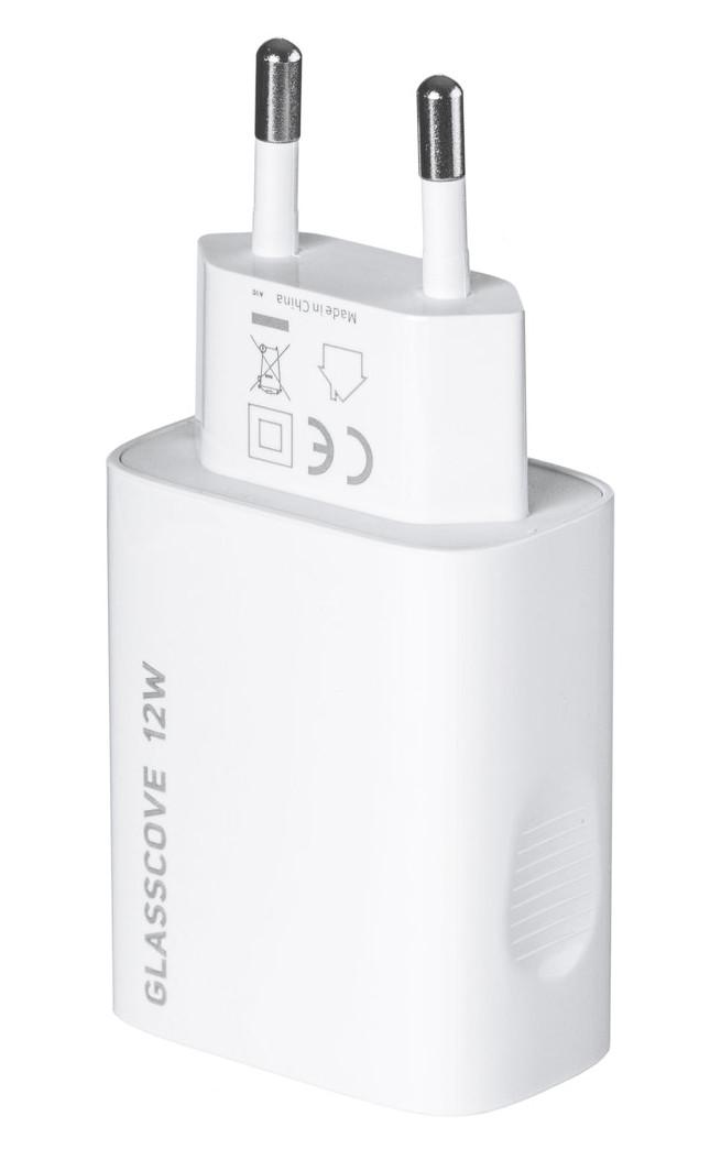 Зарядний пристрій Glasscove TC-012A 2,4 A 12 W 2xUSB White (3_00662) - фото 3