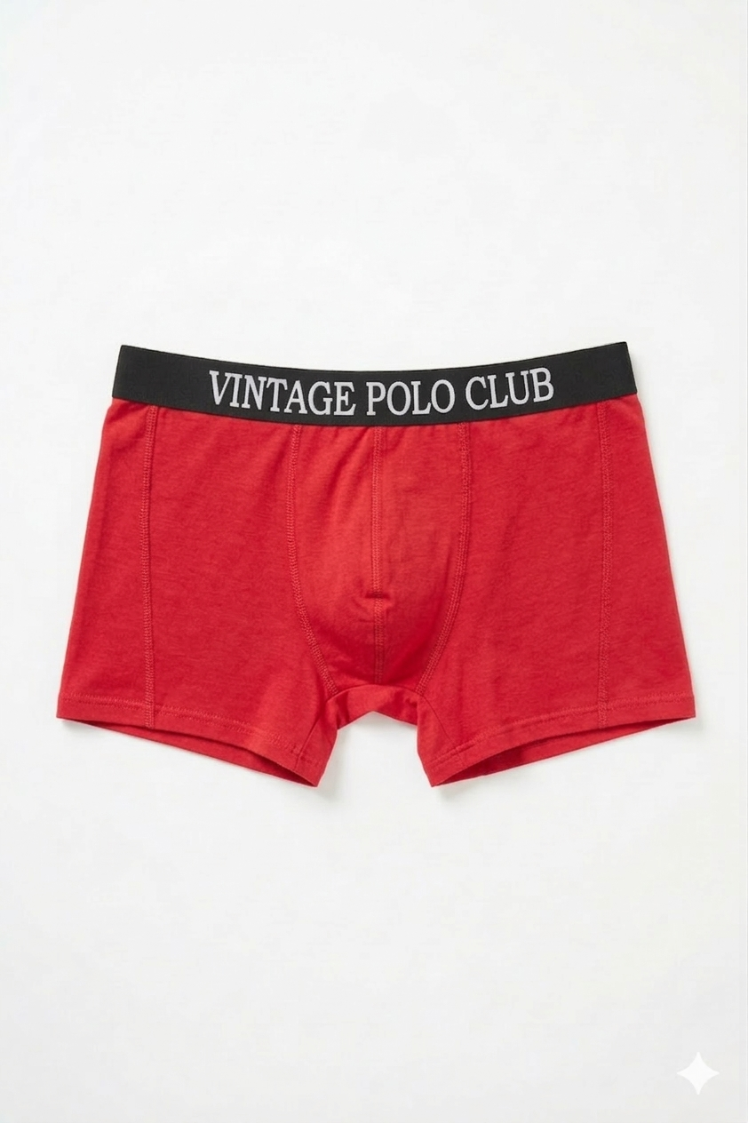 Трусы боксеры мужские Vintage Polo Club XL Красный/Белый (54654654)