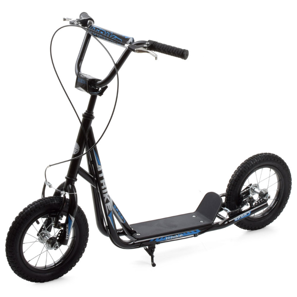 Самокат городской iTrike двухколесный с резиновыми колесами Черный (DS-171-S-238)