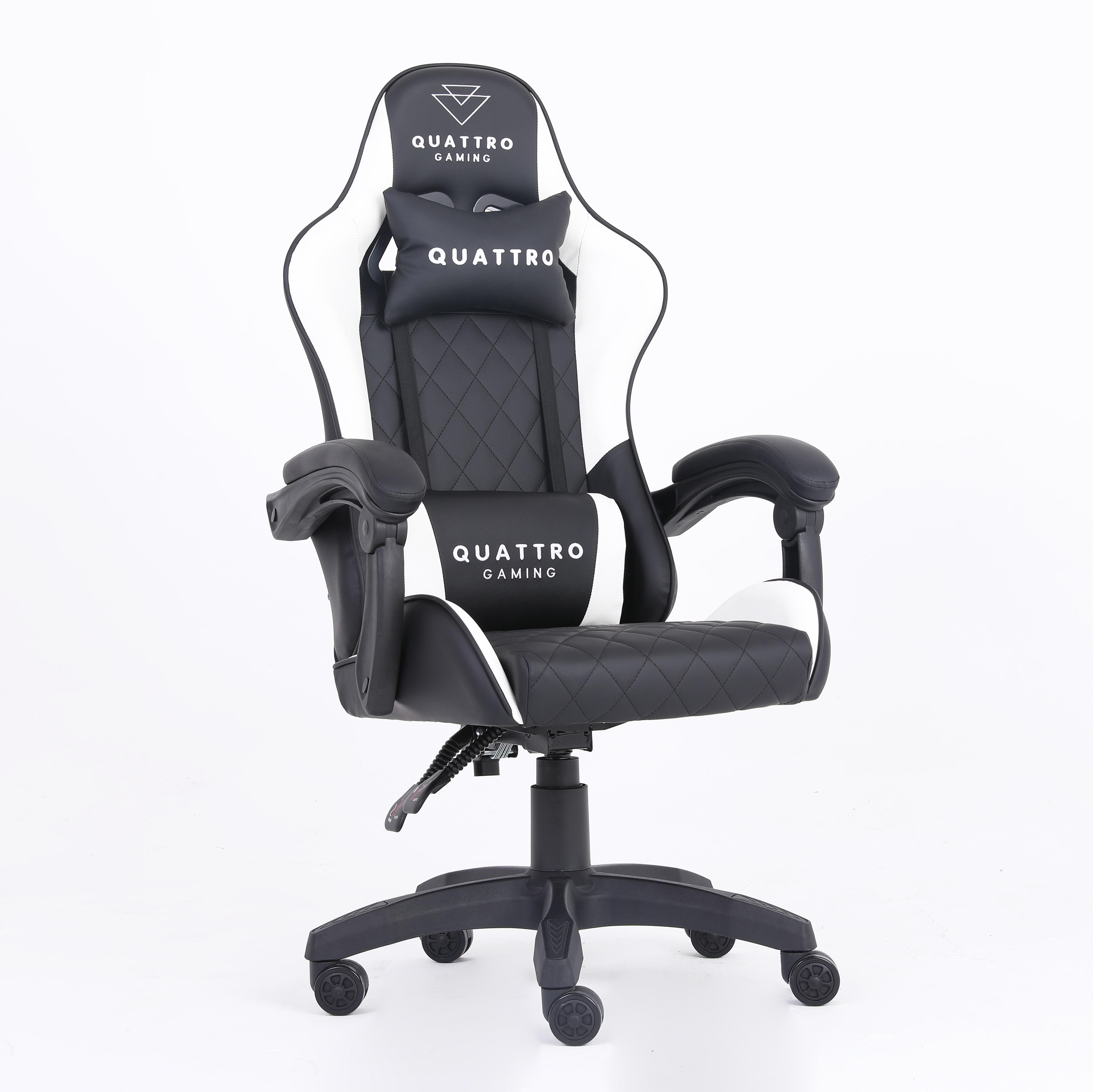 Компьютерное кресло с карбоновыми вставками Carbon Quattro Gaming Черно-белый (13147472) Компьютерное кресло с карбоновыми вставками Carbon Quattro Gaming Черно-белый (13147472)