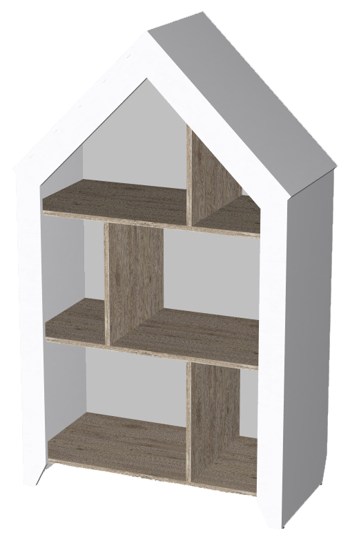 Стеллаж в детскую Неман Нордик Дуб шервуд/Белый (841939) Стеллаж в детскую Неман Нордик Дуб шервуд/Белый (841939)