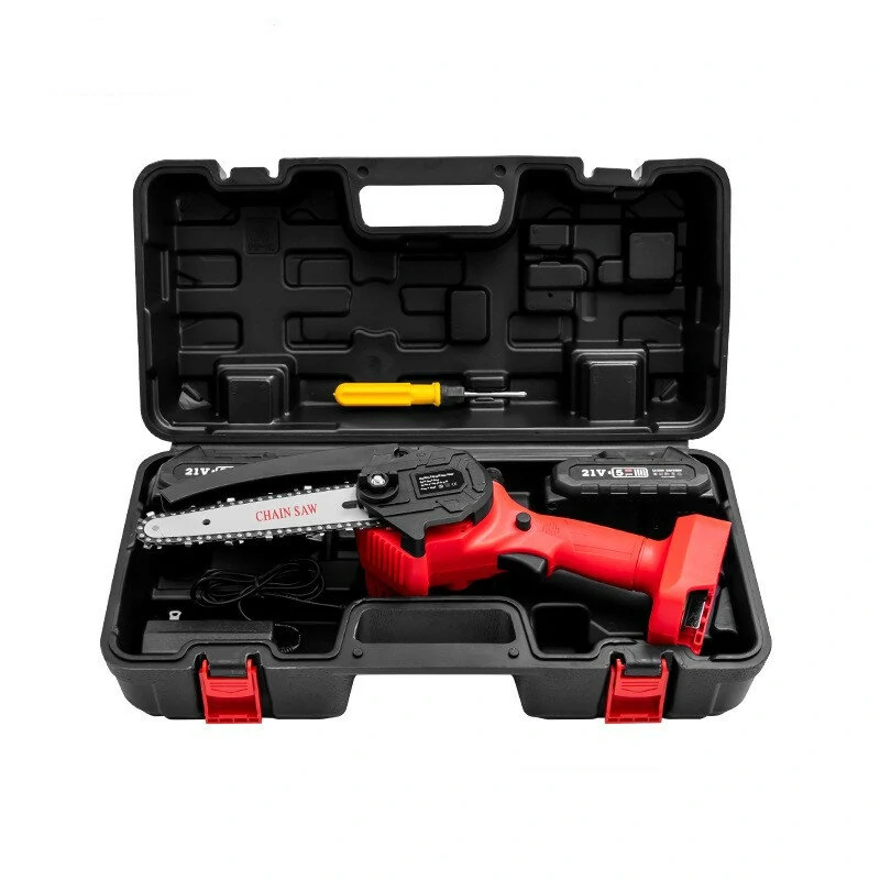 Мини-пила аккумуляторная с 2 аккумуляторами 21V Красный (AND 1226-2)