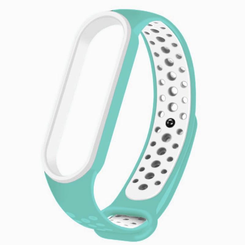 Ремінець для фітнес браслету Mi Band 5/6 Sport Band Nike Light Blue/White (29caa1-3073)