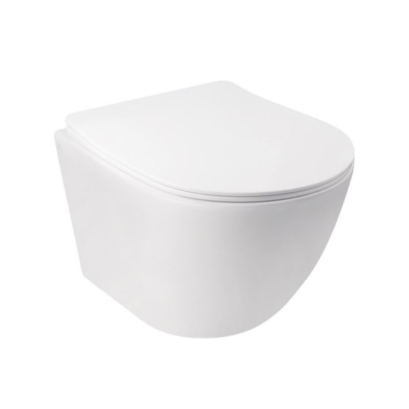 Унитаз подвесной Q-tap Jay QT07335177W безободочный Ultra Quiet с сиденьем Soft-close (25169740)