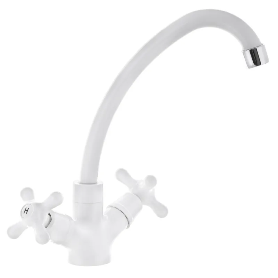 Смеситель для кухни с подводом PLAMIX Amax-271 White (PM0649) Смеситель для кухни с подводом PLAMIX Amax-271 White (PM0649)