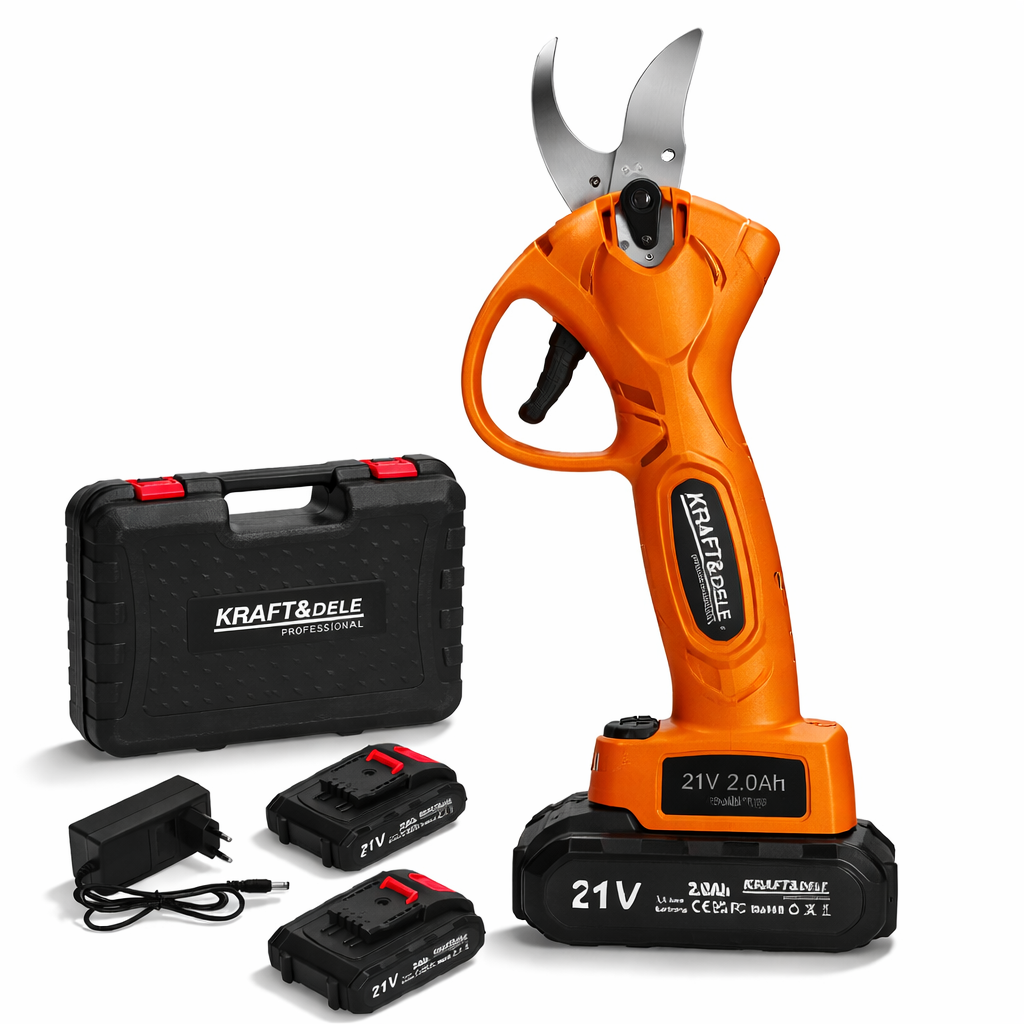 Секатор акумуляторний KRAFT&DELE KD5091 21 В 2 Аг Li-ion ЗП та 2 шт. АКБ