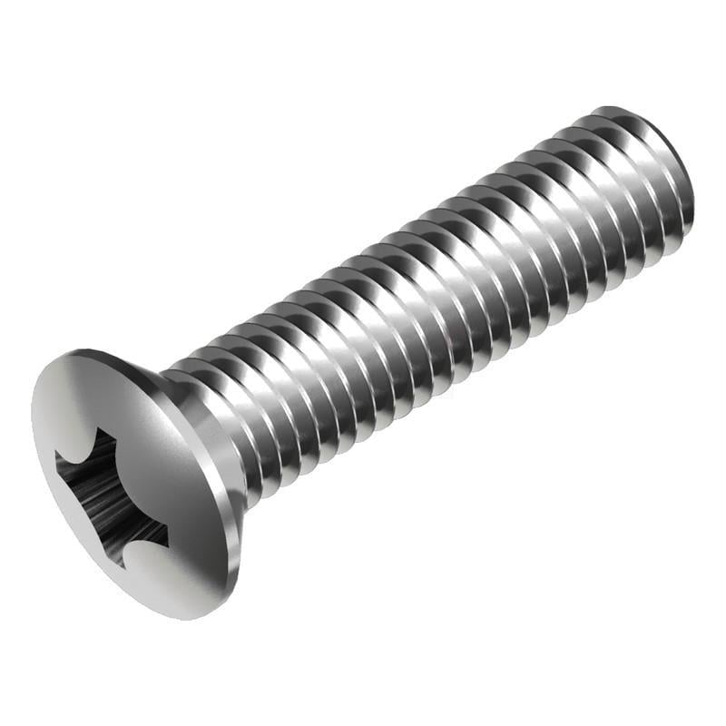 Гвинт Metalvis М6х40 DIN966 нержавіюча сталь повна різьба крок 1 напівпотайна PH3 1 шт. (N5M30000N5M3604000)