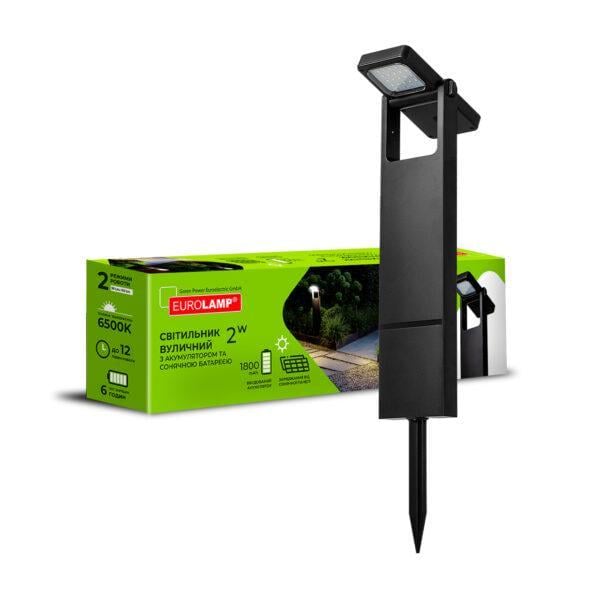 Світильник вуличний LED Eurolamp з акумулятором та сонячною батареєю S2 2W 5V IP54 (36563299)