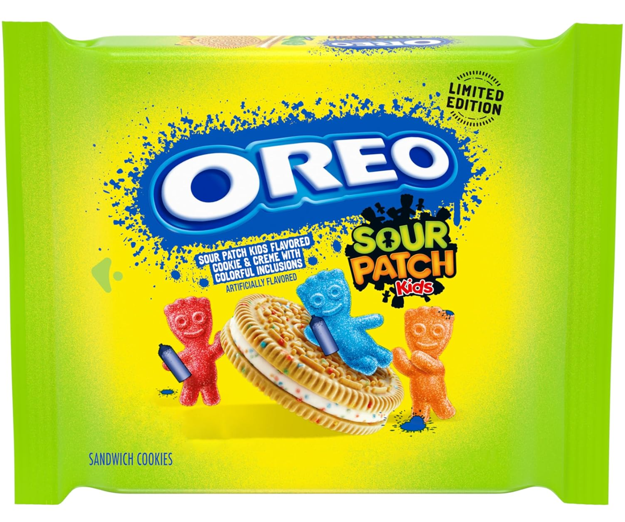 Печенье OREO SOUR PATCH KIDS Sandwich Cookies Limited Edition 302 г (2251616450)