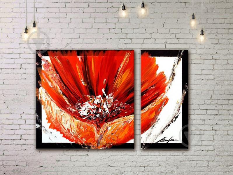 Модульная картина акрилом цветы ArtStar MHM17_2_065 размер 70 х 100 см