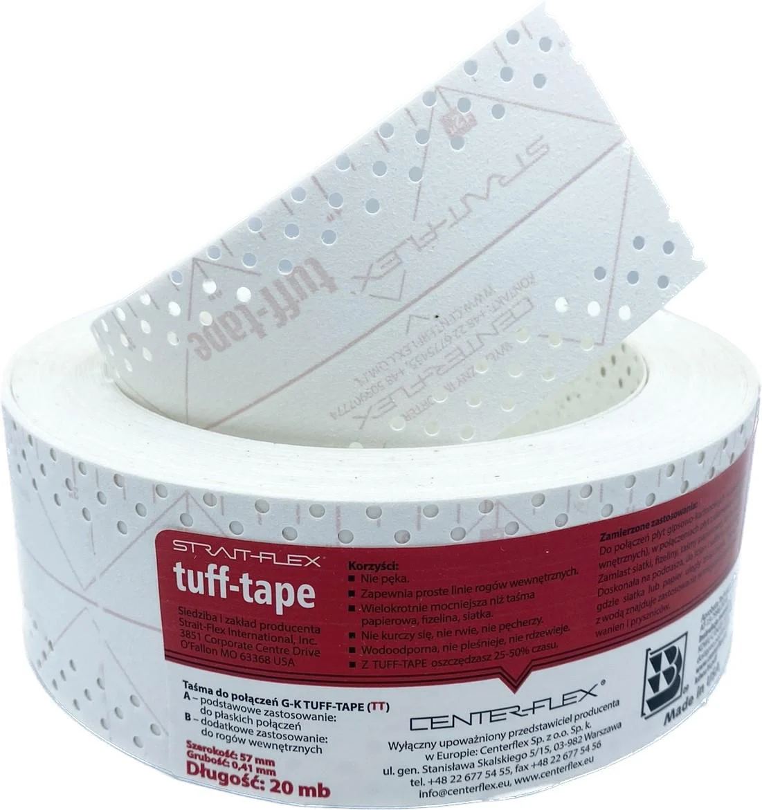 Стрічка для швів та кутів Tuff Tape Strait Flex Американка 20 м (27381255)