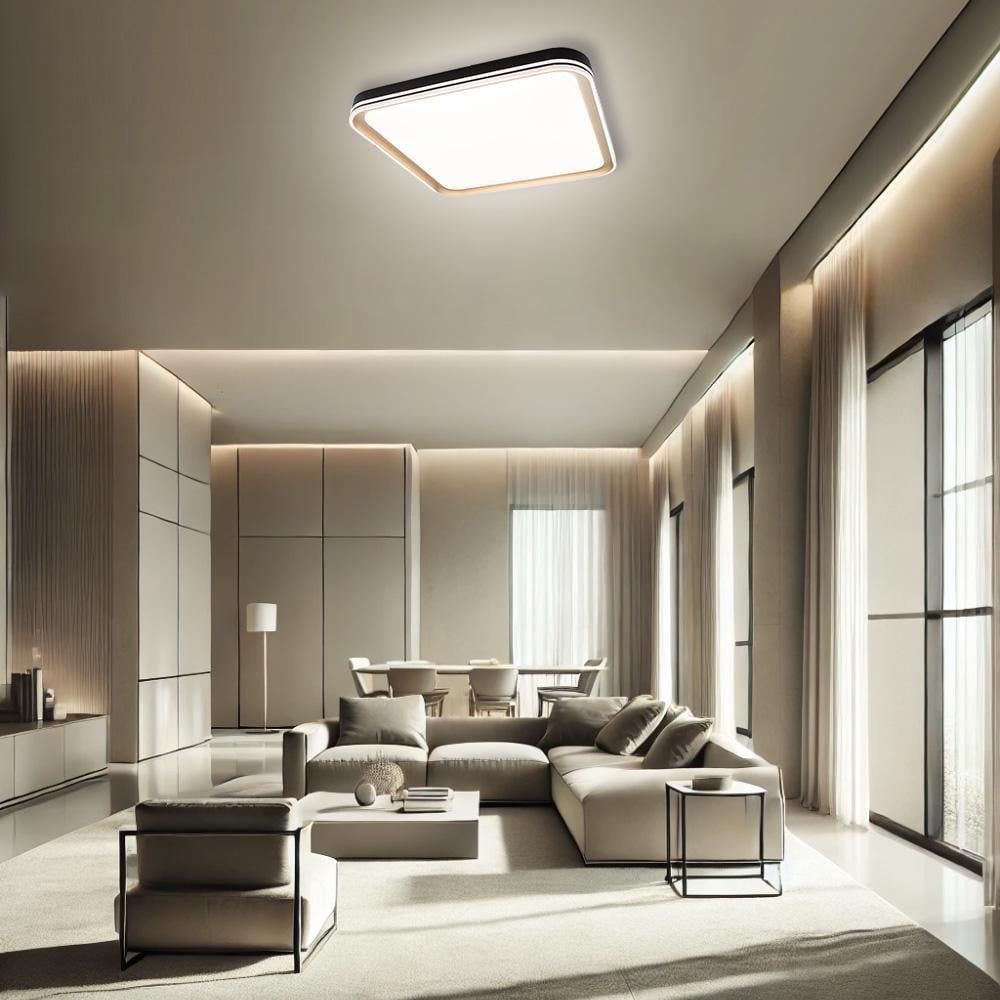 Світильник світлодіодний ESLLSE GABO S 90 Вт 505x505x85 мм Чорно-золотий (10575-2) - фото 6 Світильник світлодіодний ESLLSE GABO S 90 Вт 505x505x85 мм Чорно-золотий (10575-2) - фото 6