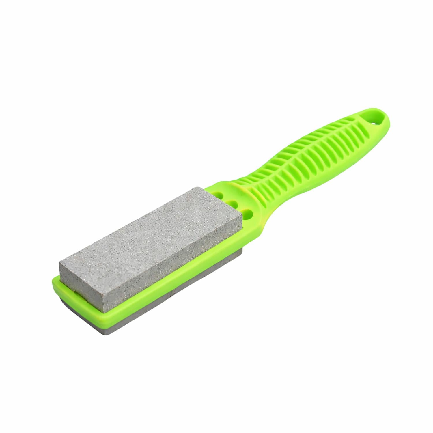Брусок абразивний камінь для заточування ножів із ручкою точилка ручна Зелений (88210)