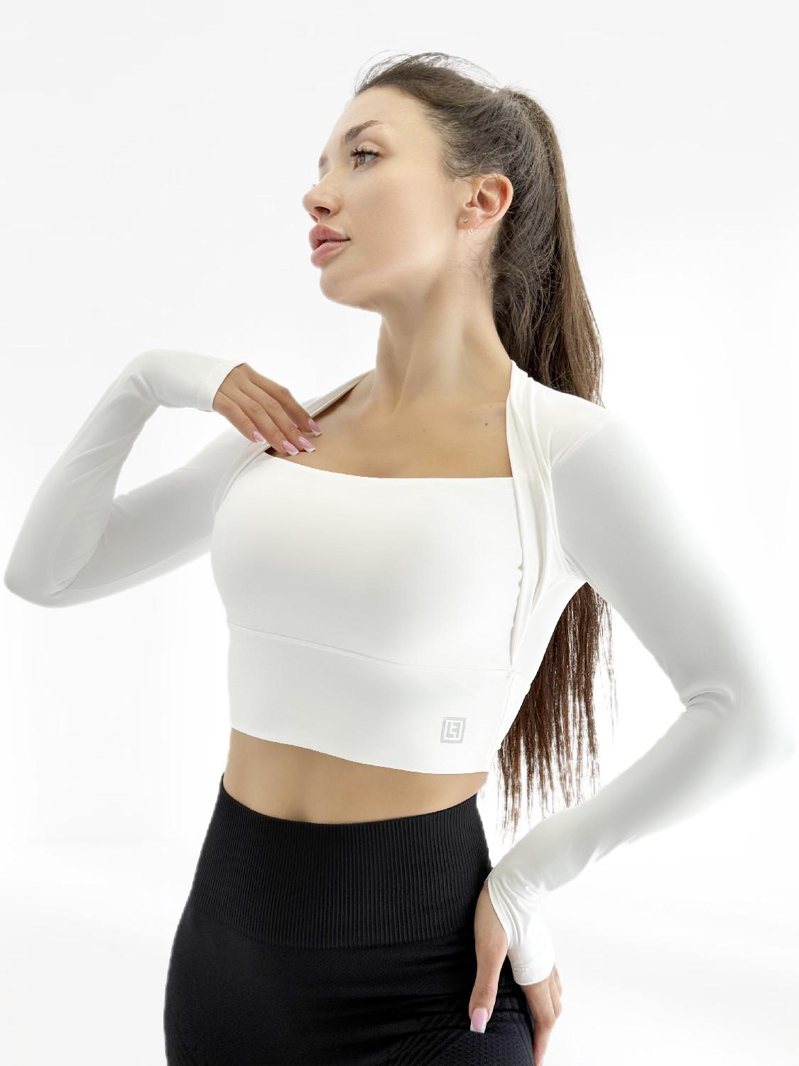 Рашгард женский LILAFIT M Белый (SKJ000015) - фото 2 Рашгард женский LILAFIT M Белый (SKJ000015) - фото 2