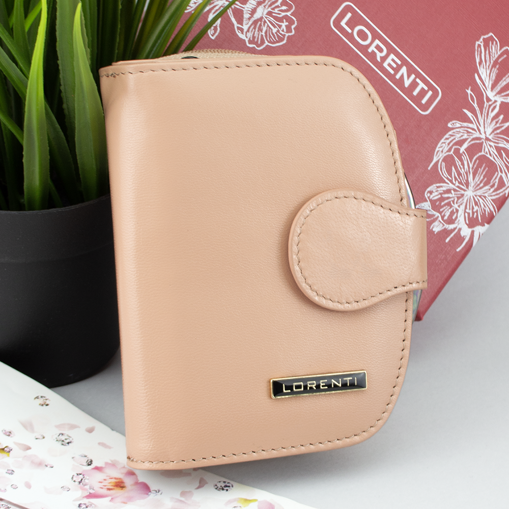 Кошелек женский кожаный Lorenti 43972-CIS маленький Нюдовый