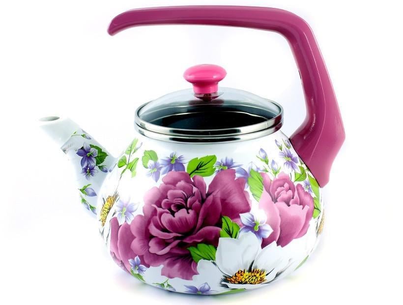 Чайник Interos Піонія емальований 2,2 л (72621)