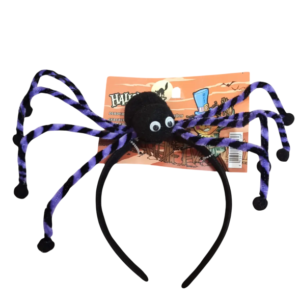Обруч на Хэллоуин Паук One size Черно-фиолетовый (522136)