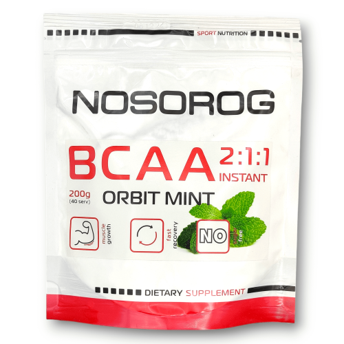 Аминокислота Nosorog Nutrition BCAA 2:1:1 Instant Орбит Минт 200 г (10018-06)