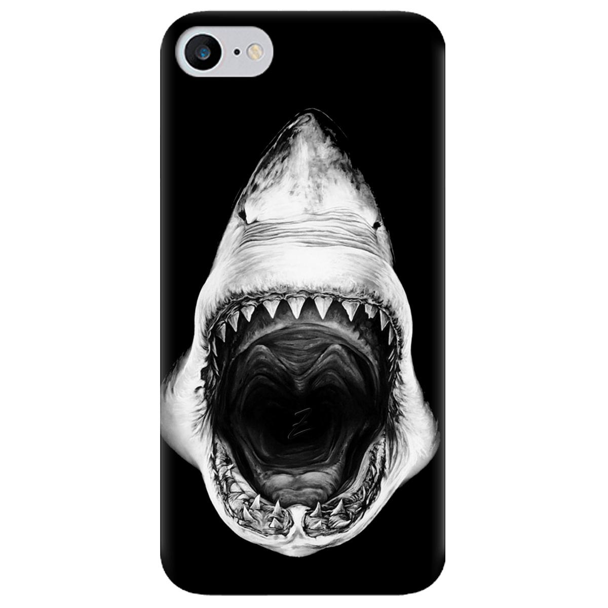 Силиконовый чехол Zorrov для Apple iPhone SE 2020 - Dark shark (14090040022087358)