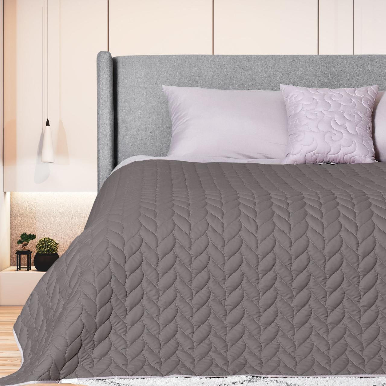 Покривало IDEIA Warmis Sei Design двостороннє 220х240 см Сірий/Бежевий (25898138)