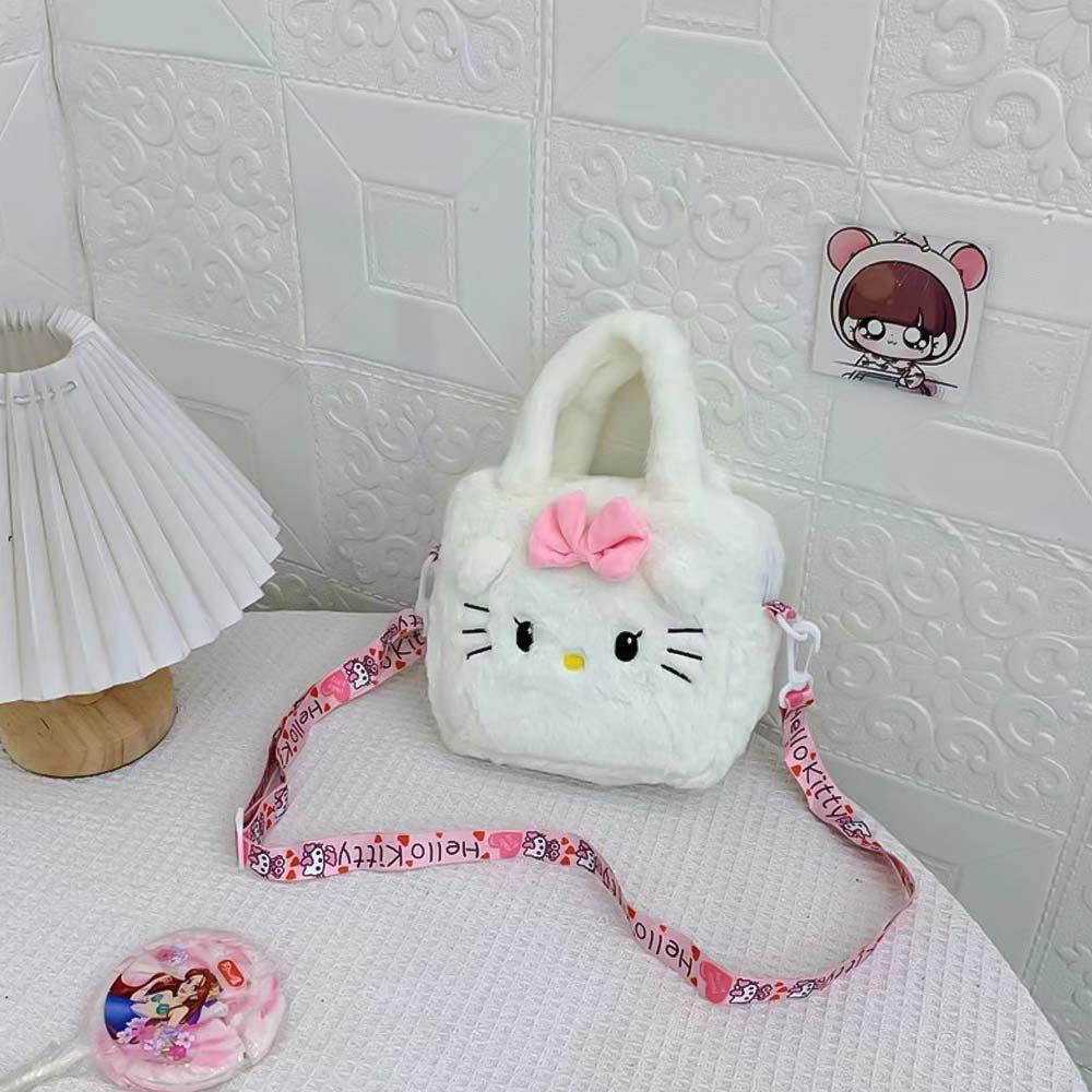 Сумочка дитяча плюшева Hello Kitty Білий (NR0223_8) - фото 5