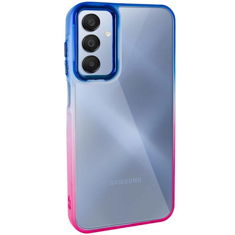 Противоударный Чехол TPU+PC Fresh sip series для Samsung Galaxy A15 4G/5G / M15 5G Розовый/Синий