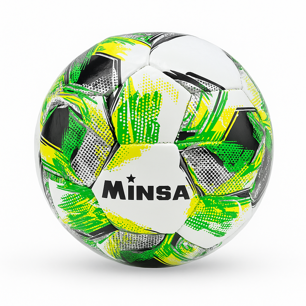 Футбольный мяч MINSA Ukraine р. 5 Зеленый/Черный (0490-3)