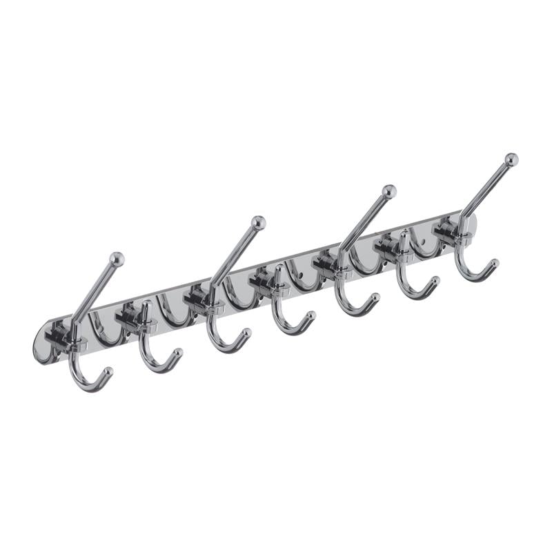 Планка з гачками для рушників Zerix LR201-7 LL1416 сімнадцять Хром (128425)