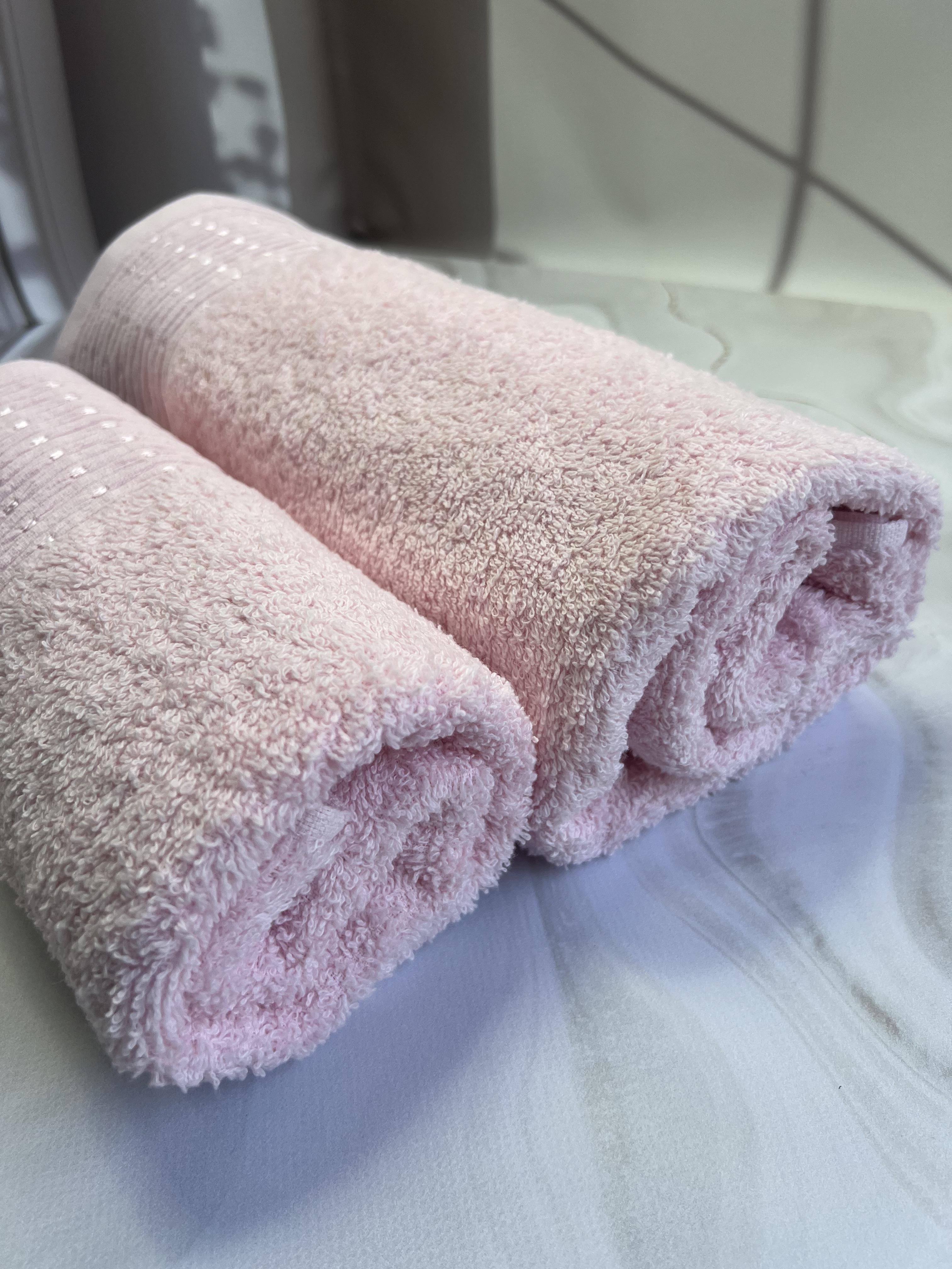Набір рушників банне та для обличчя 70х40 см/50х90 см 2 шт. Світлий рожевий (mame2v1nokta-pembe) - фото 4 Набір рушників банне та для обличчя 70х40 см/50х90 см 2 шт. Світлий рожевий (mame2v1nokta-pembe) - фото 4