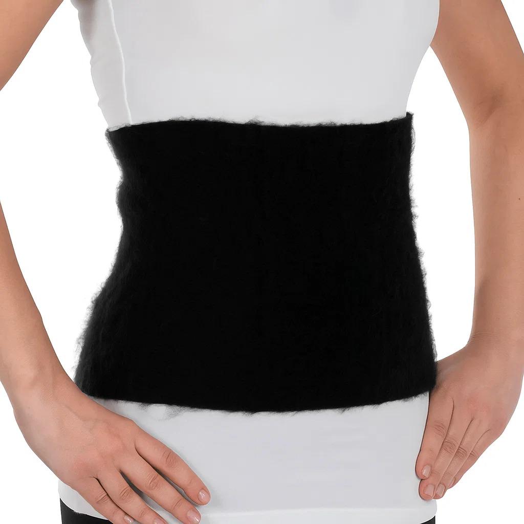 Пояс для спини і попереку Prolife SL-11T зігріваючий кролячий M Чорний (9370692)