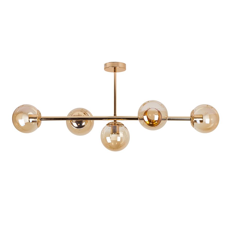 Люстра потолочная молекула Levistella 7529906-5 GOLD/BR Золотой/Коричневый 