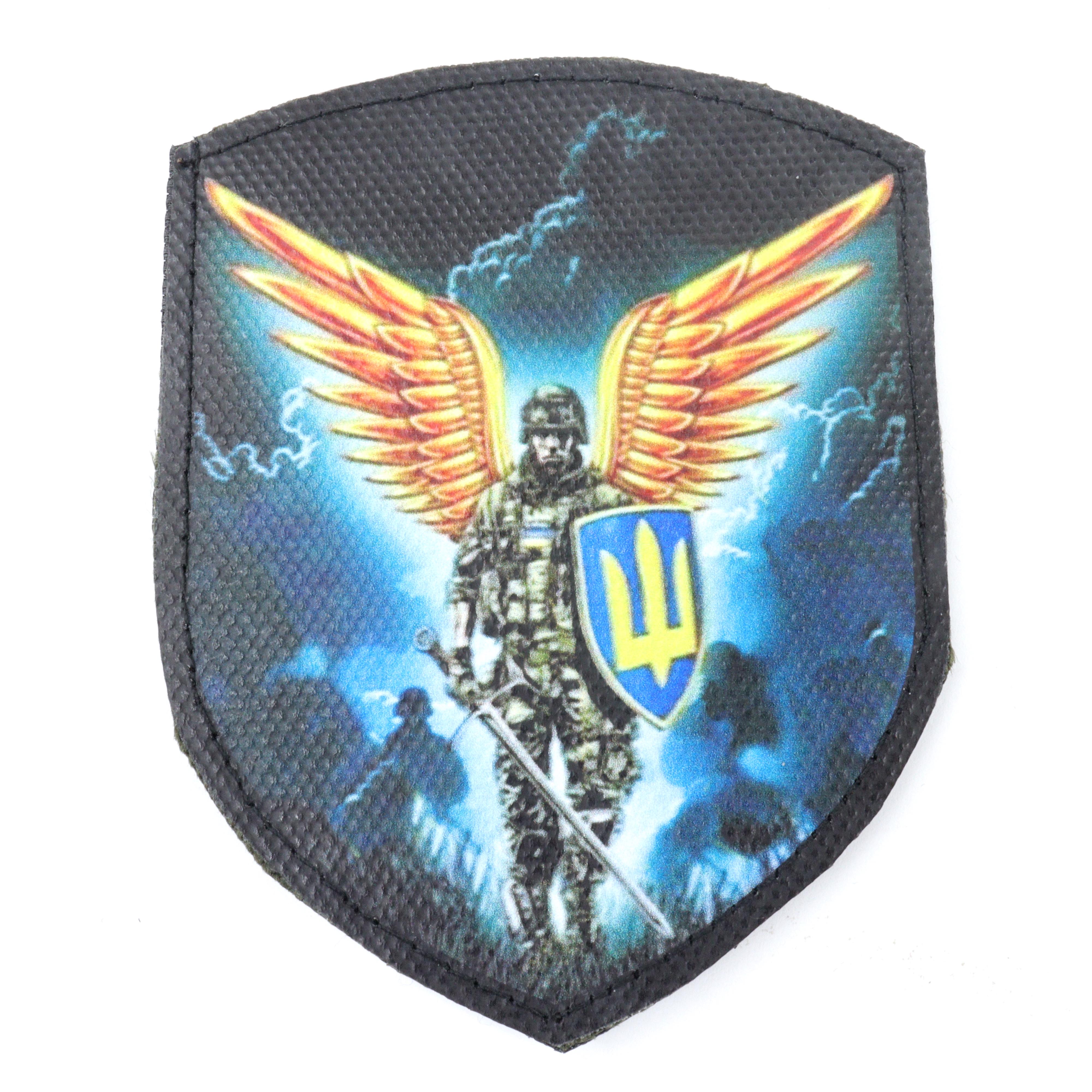 Шеврон Военный Ангел-хранитель Украина на липучке (050225)