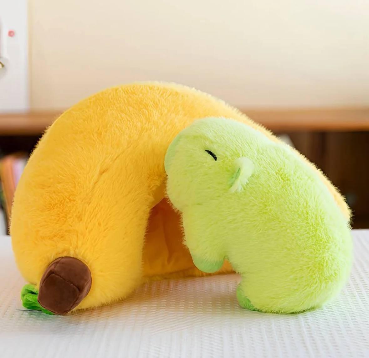 Мягкая игрушка объятия Капибара с бананом 32 см Зеленый (2601015257) - фото 10 Мягкая игрушка объятия Капибара с бананом 32 см Зеленый (2601015257) - фото 10